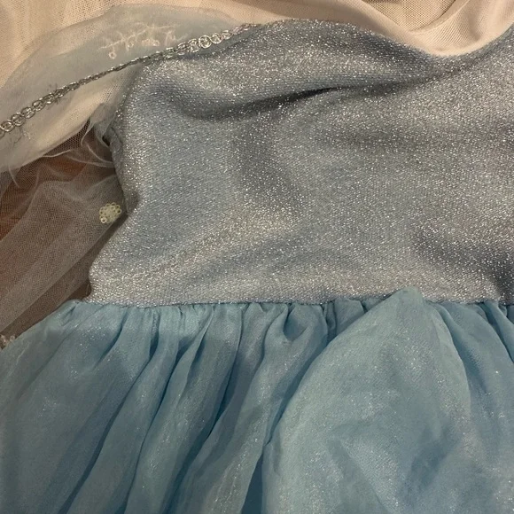 Taylor Joelle Elsa Sparkling Blue Princess Dress Size 5 - Picture 5 of 7